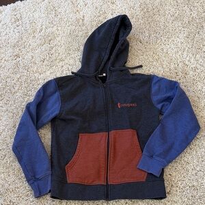 Cotopaxi Hoodie in Navy and Rust